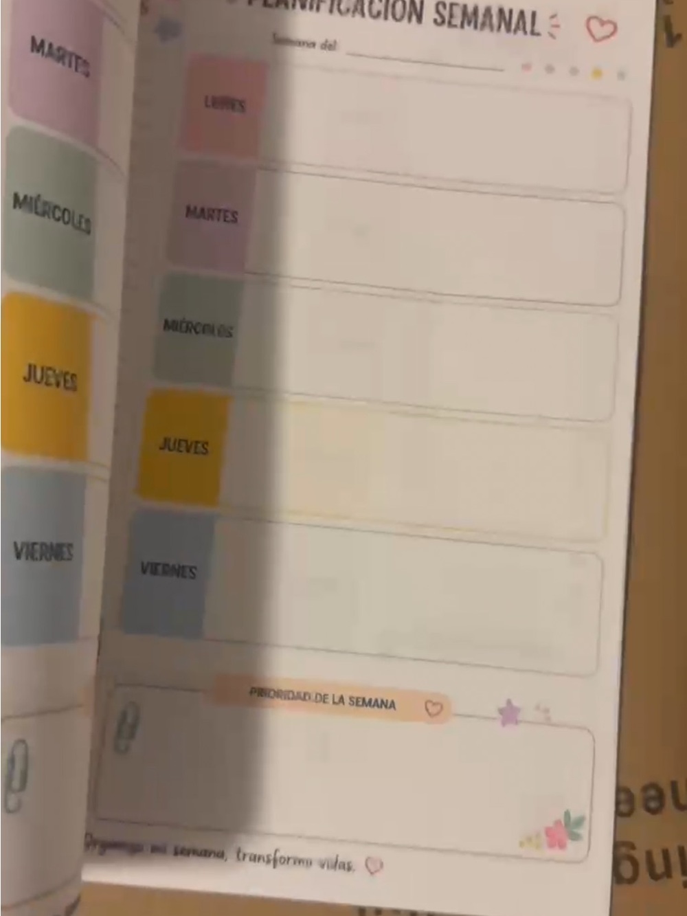 Weekly Planner Notebook - Multicolor